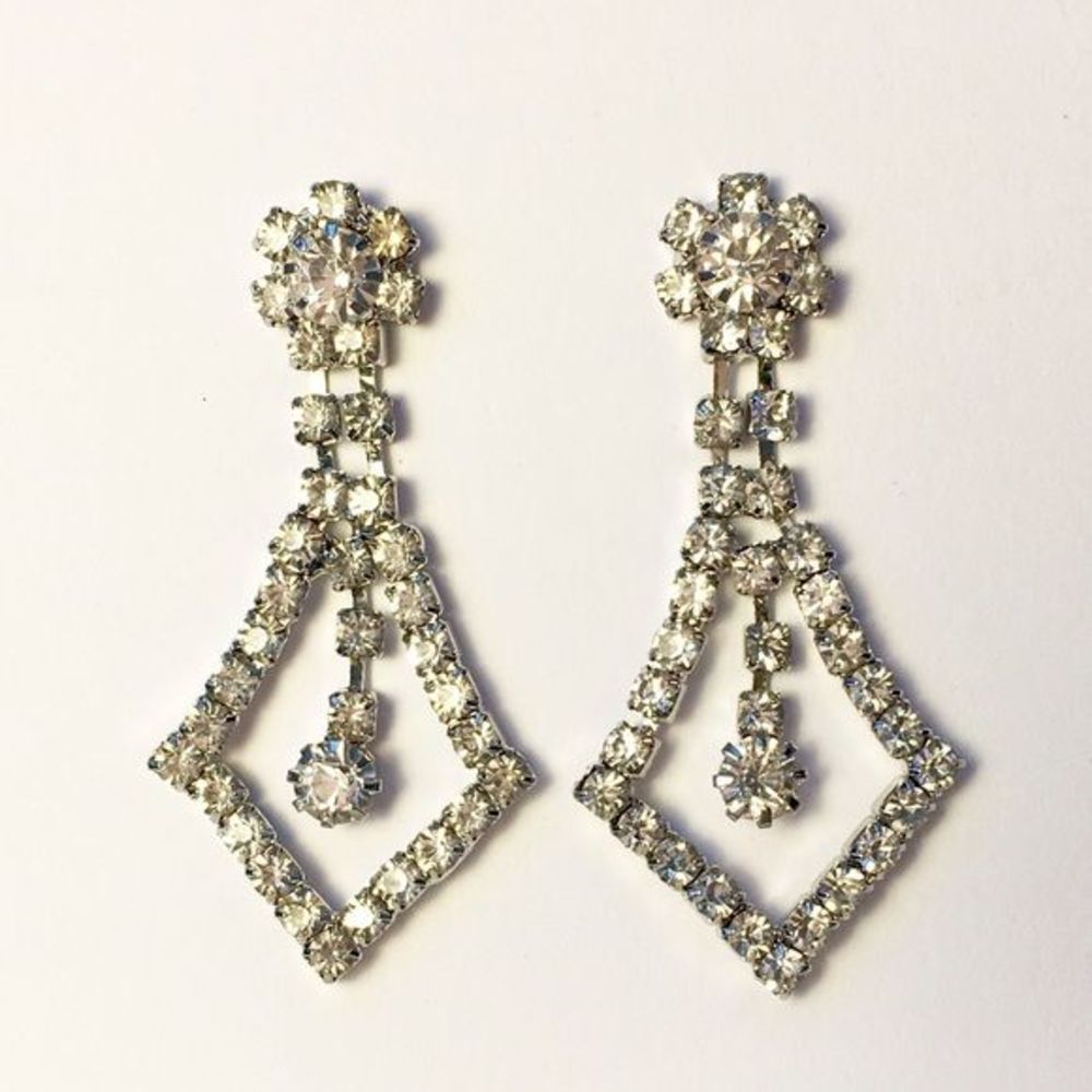 Rhinestone Drop Earrings, New, Vintage Styling❤️